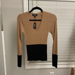 Express colorblock sweater
